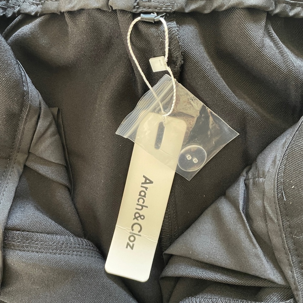 NWT Black Pleated Wide Leg Dress Slacks Pants - Picture 6 of 6